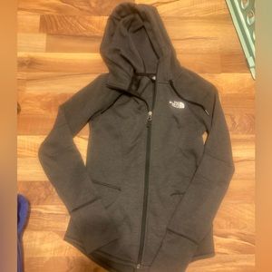 Grey North face Zip up jacket